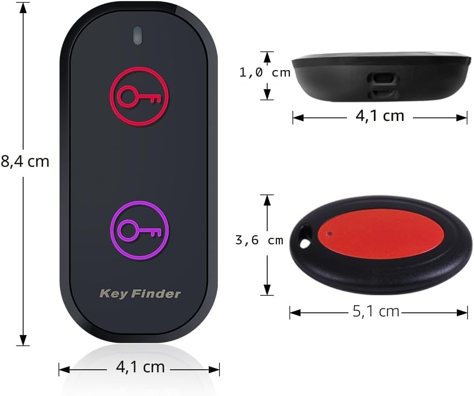 Schluesselfinder Bluetooth mit Alarm und Ton fuer Schluessel Brieftasche