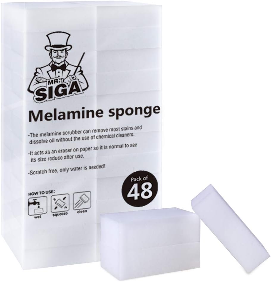 MR.SIGA Melamin Reinigungsschwamm 12er Set 12×6×3 cm Schmutzradierer