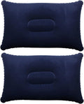 Trixes aufblasbares Campingkissen 2er Pack Marineblau beflockt leicht