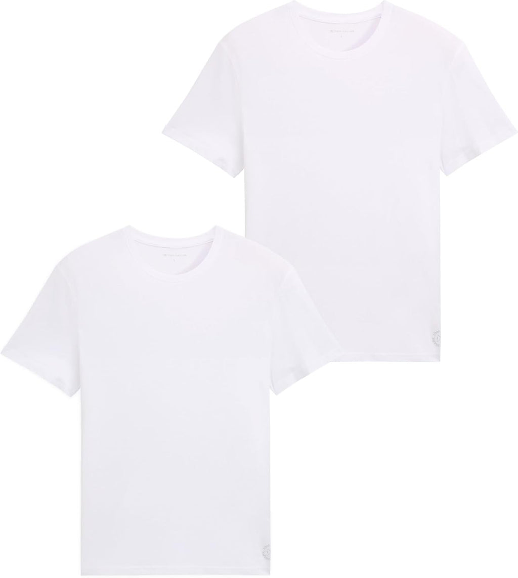 Tom Tailor Herren T-Shirt 2er Pack Crewneck Baumwolle XXS-3XL