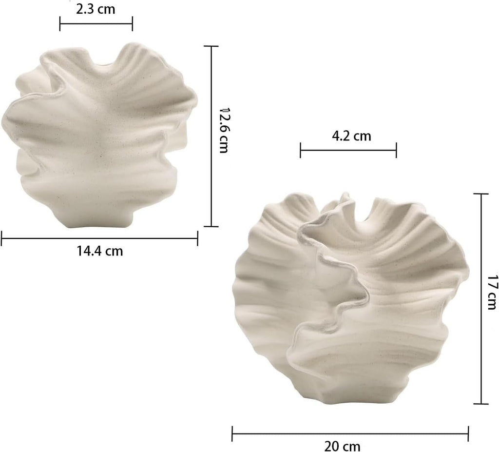 Keramikvase SUKIYPO Beige Boho Nordic Deko Modern Blumenvase