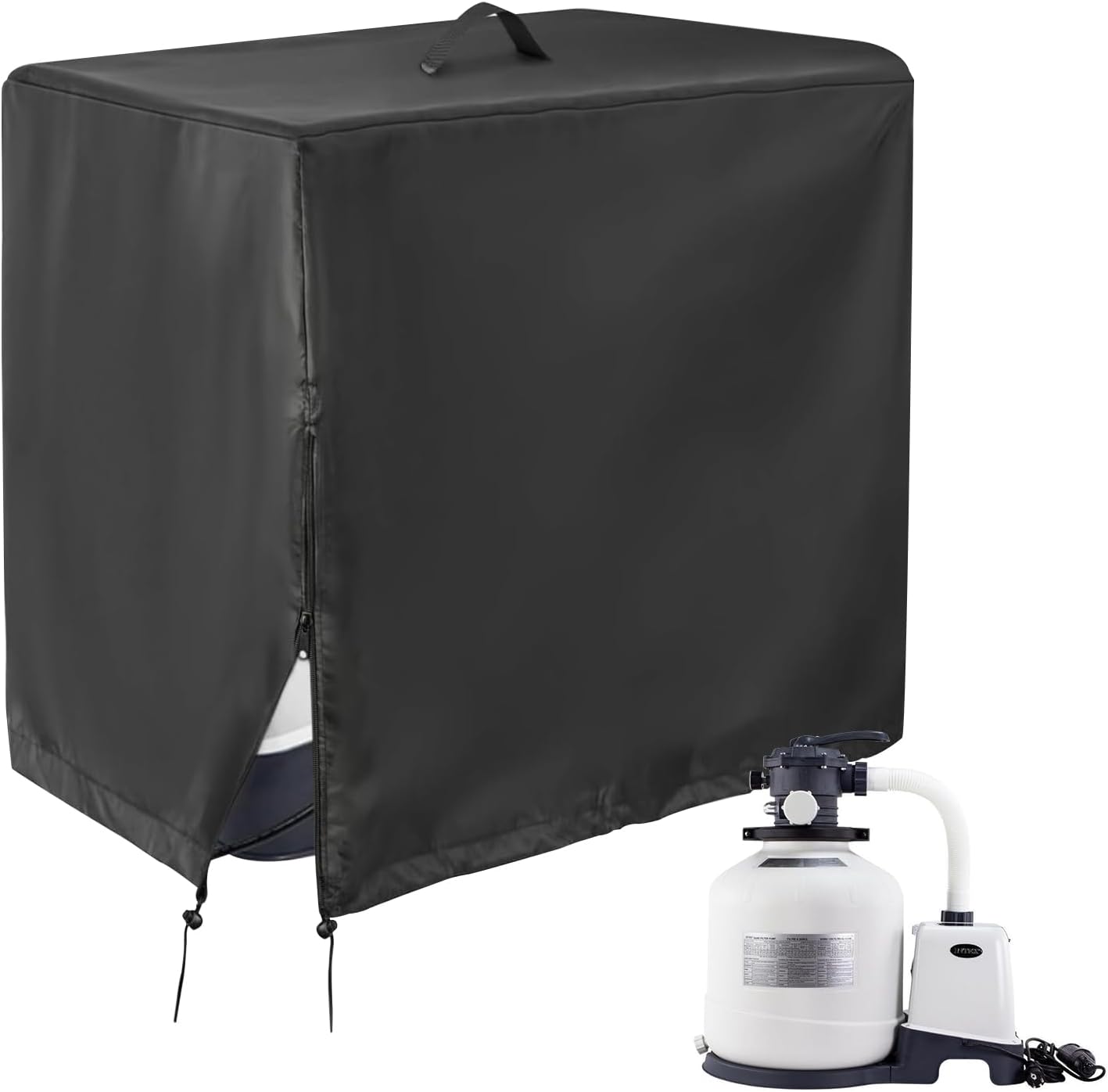 Abdeckung fuer Pool-Sandfilterpumpe 84x61x86 cm 600D Oxford UV-bestaendig wasserdi