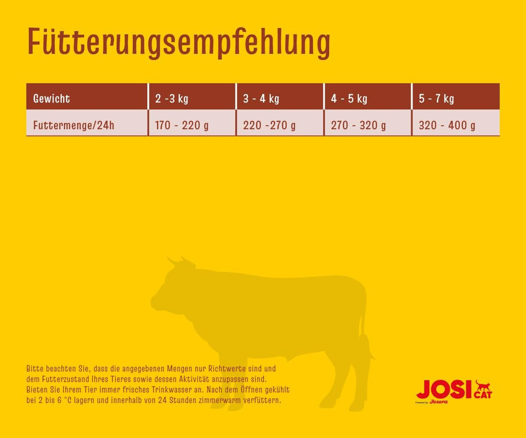 JosiCat Rind in Sauce Adult Nassfutter 12 x, verschiedene Sorten