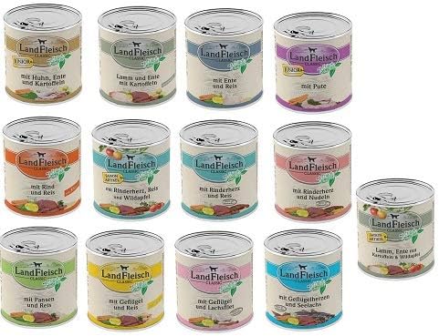 Landfleisch Nassfutter 30 x 800 g Dosen Hunde Katzen freie Auswahl 13 Sorten