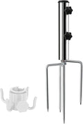 LEcylankEr Erdspiess Sonnenschirmstaender aus Metall, abnehmbar, 4 Heringe
