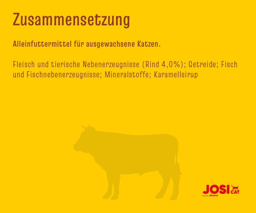 JosiCat Rind in Sauce Adult Nassfutter 12 x, verschiedene Sorten