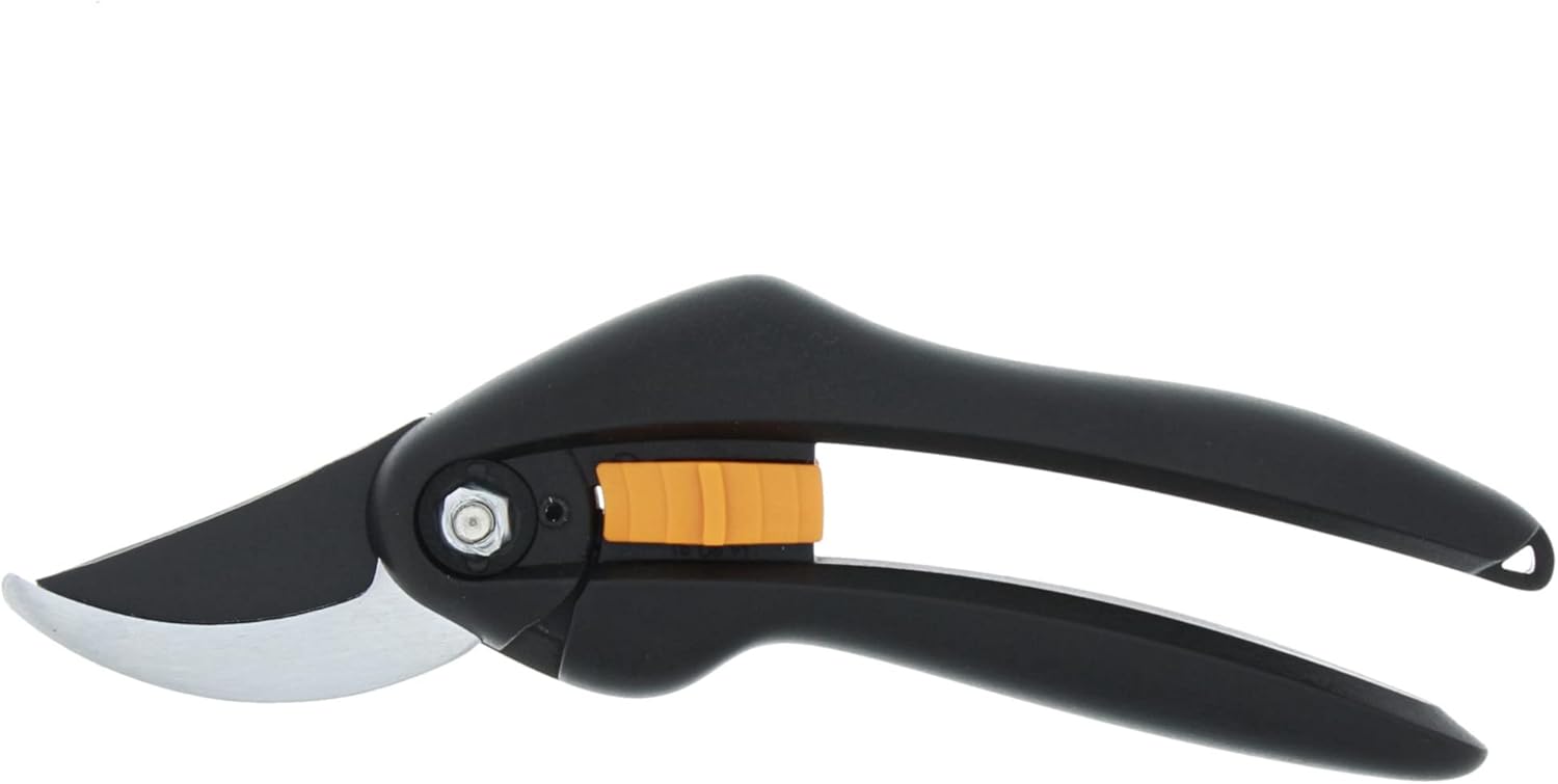 Fiskars Bypass-Gartenschere P26 20 cm Antihaft Stahlklingen Schwarz/Orange