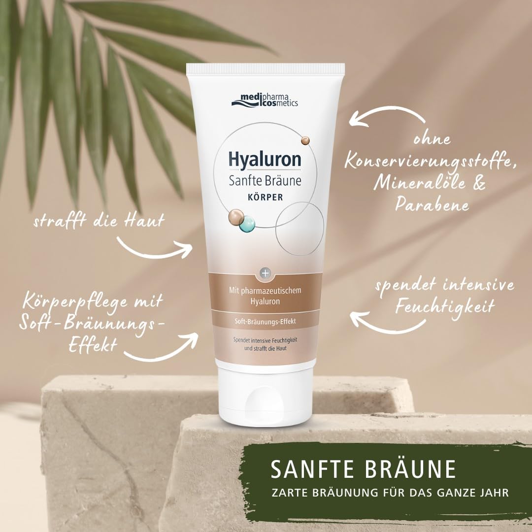 Hyaluron Koerperpflege Selbstbraeuner 200 ml gleichmaessige streifenfreie Braeune