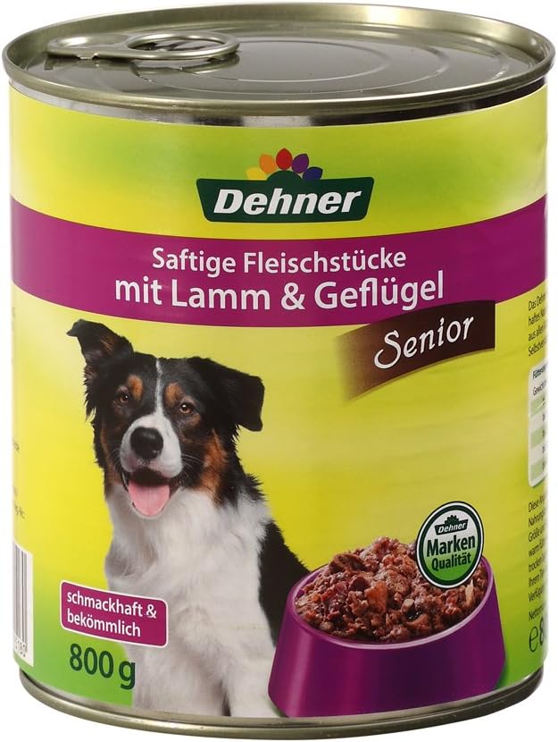 Dehner Lieblinge Hundefutter Senior Lamm & Geflügel (6x800g)