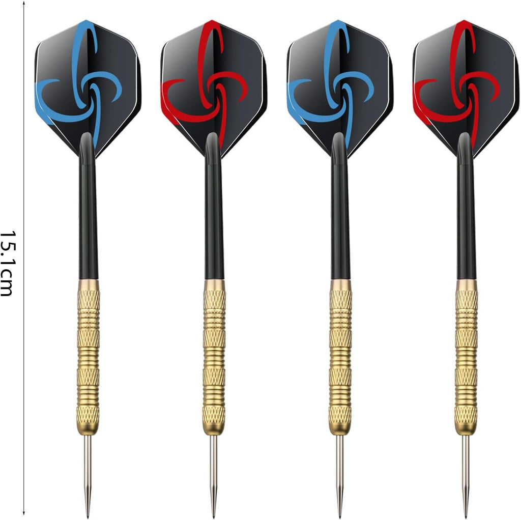 Steeldarts Dartpfeile Metallspitze 6 Stueck Set fuer Anfaenger Hobby