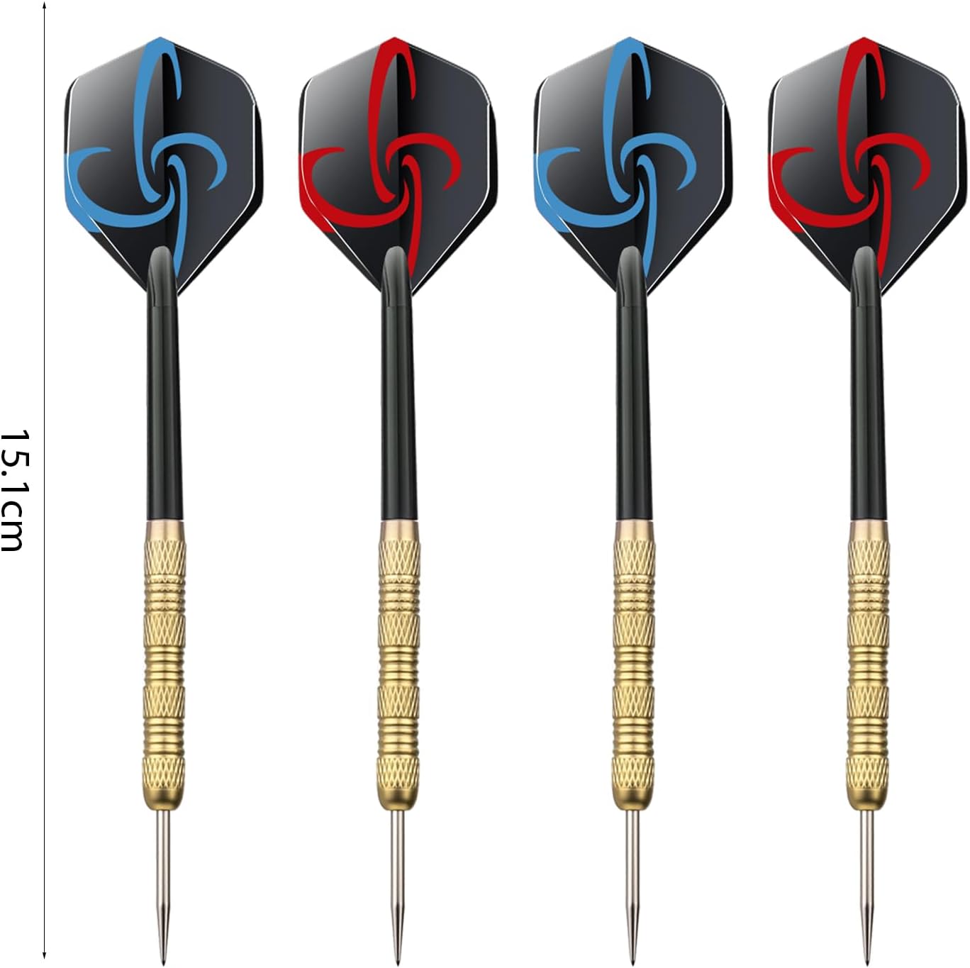Steeldarts Dartpfeile Metallspitze 6 Stueck Set fuer Anfaenger Hobby