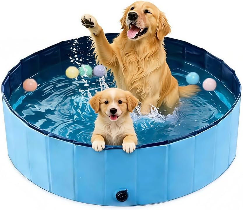 Hundepool faltbar 160x30 cm mit Ablaufloch rutschfest 3-lagig 100cm-160cm