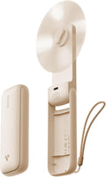 Aecooly schlanker Mini USB-Taschenventilator Akku bis 24 Std. Beige