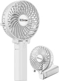 iEGrow tragbarer USB Handventilator wiederaufladbar 3 Geschwindigkeiten Schwarz