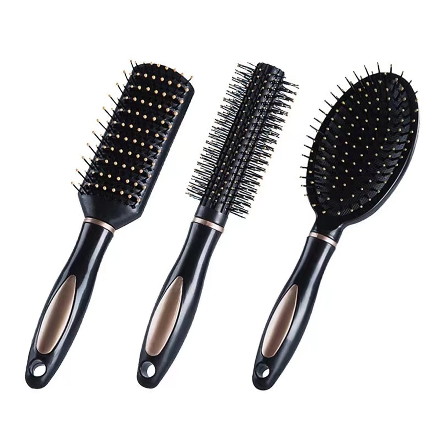 3er-Set Haarbuersten antistatisch Massagebuerste fuer nasses und trockenes Haar