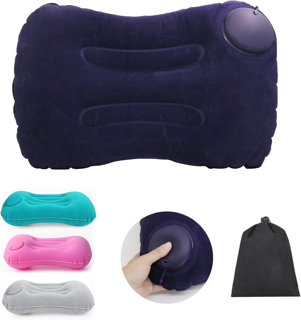 YOUXIU Aufblasbares Reisekissen Camping Kopfkissen Handpresse fuer Outdoor
