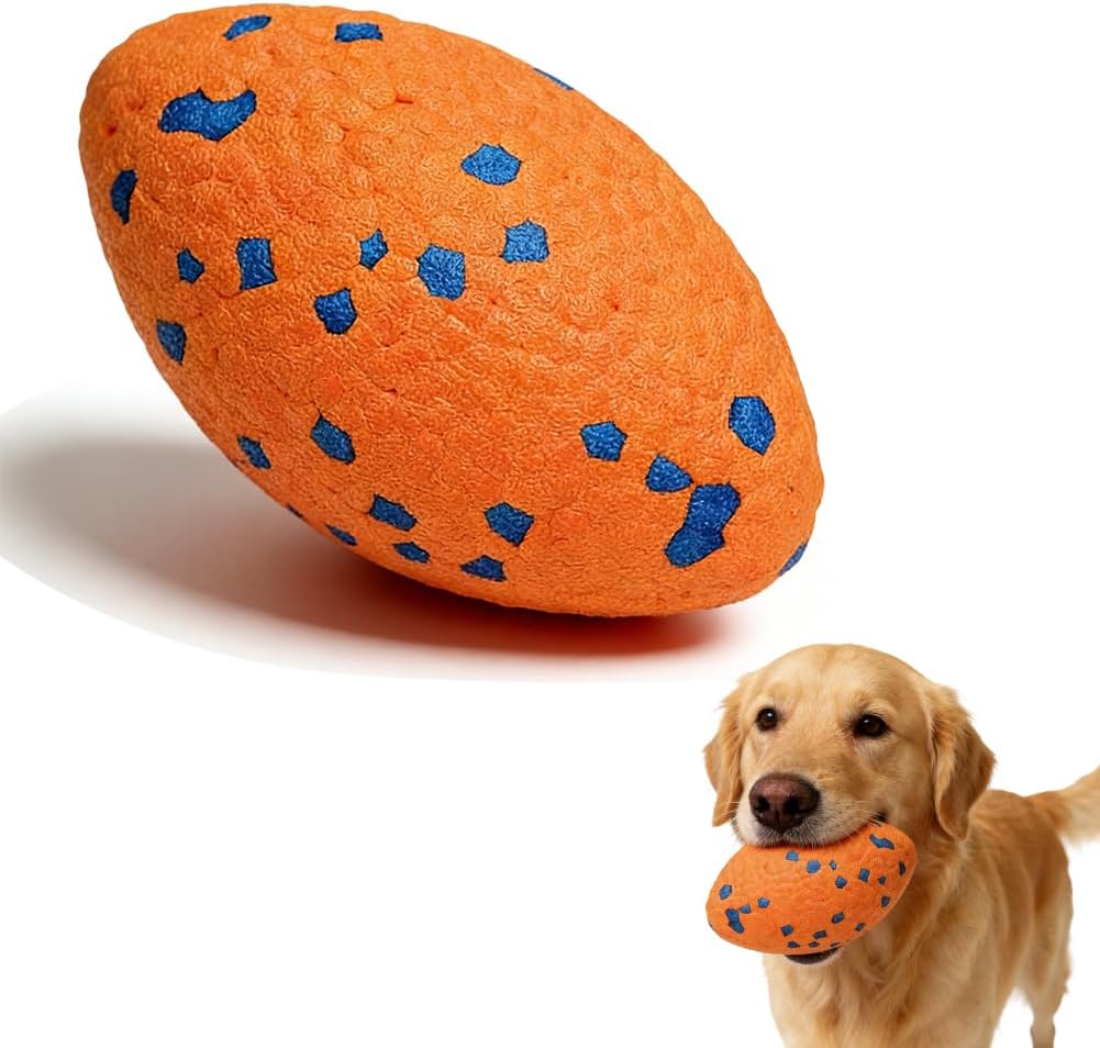 Unzerstoerbarer Hundeball Orange, robust schwimmend, fuer mittelgrosse & grosse Hund