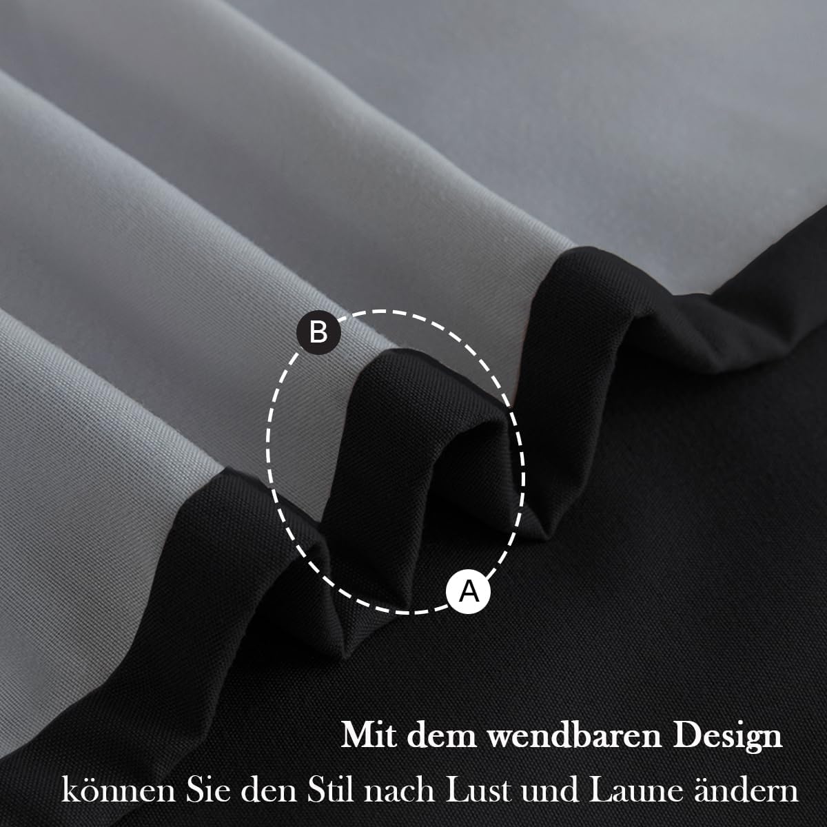 Bettwaesche 135x200 cm 4-teilig Microfaser Wendebettwaesche Anthrazit/Grau