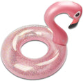 Aufblasbarer Flamingo Schwimmring Rosa mit Glitzer fuer Erwachsene und Kinder