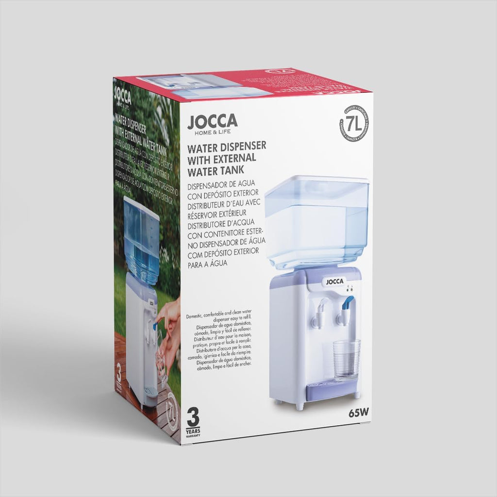 Jocca Wasserspender 7 L Tank Kuehlsystem 10-15°C BPA-frei Weiss-Lila