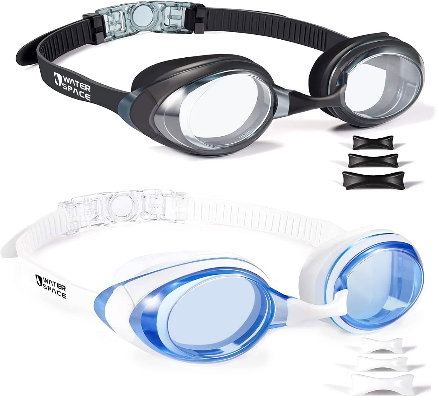 Water Space Schwimmbrille 2er Pack Erwachsene Herren Damen mit UV-Schutz