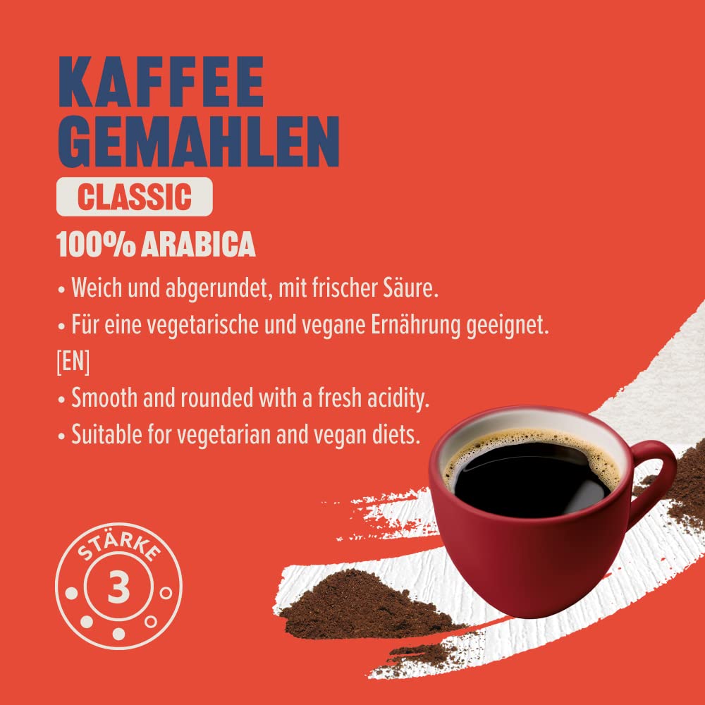 Coffee Classic 100% Arabica gemahlen mittlere Roestung