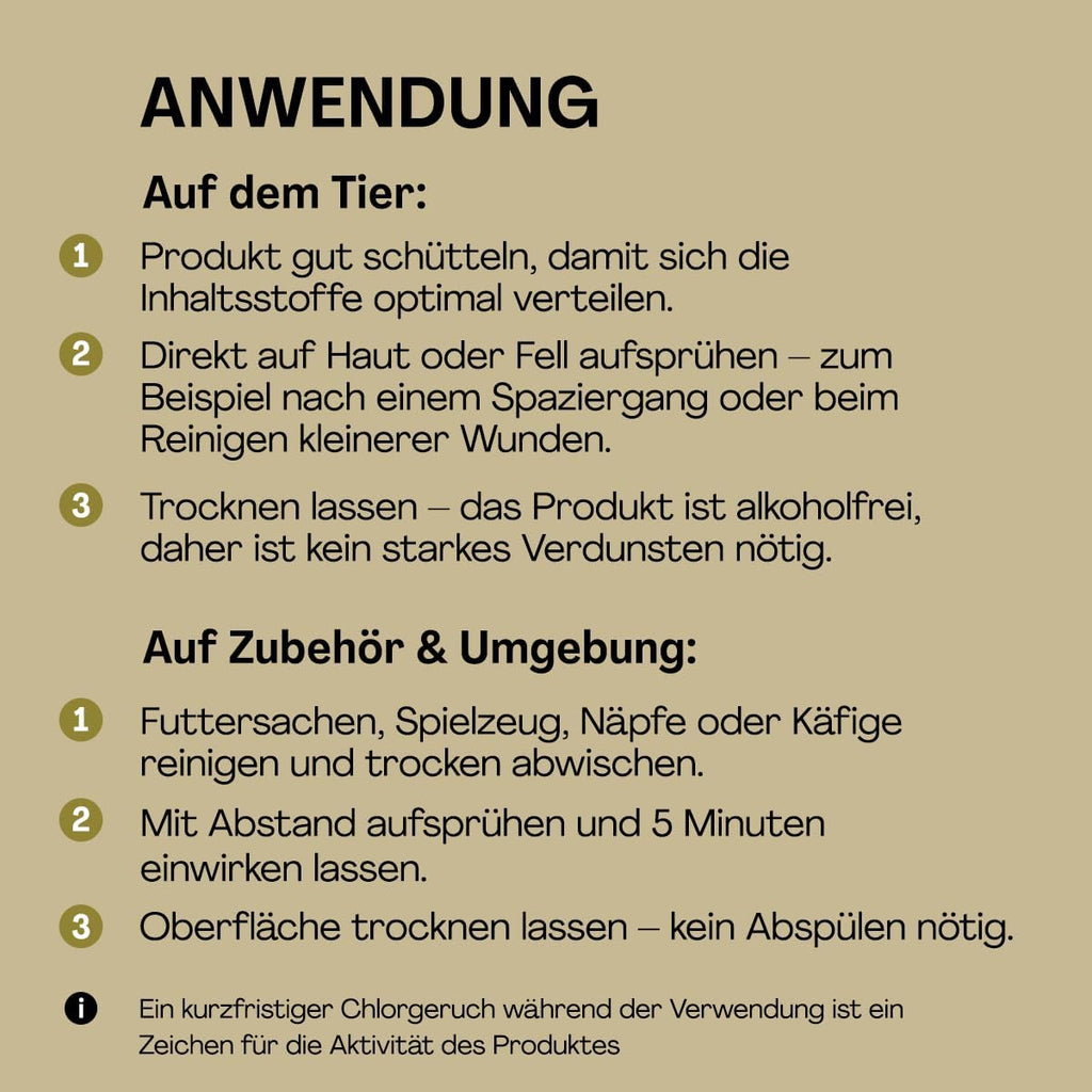 PROTECT Haustier Desinfektionsspray 500 ml alkoholfrei für Hunde und Katzen