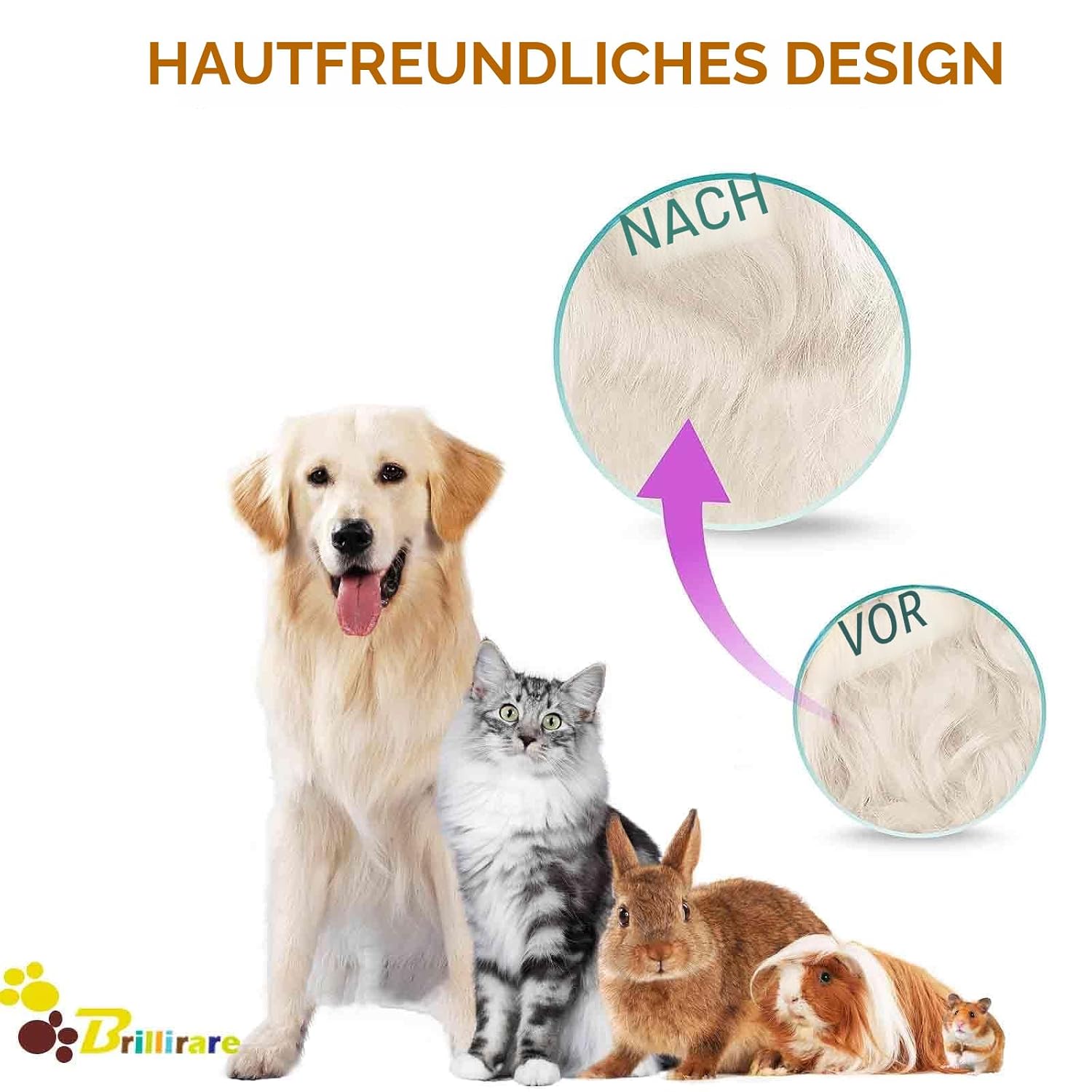Unterfellbürste Hund Katze Fellpflege Entfilzer Drahtbürste