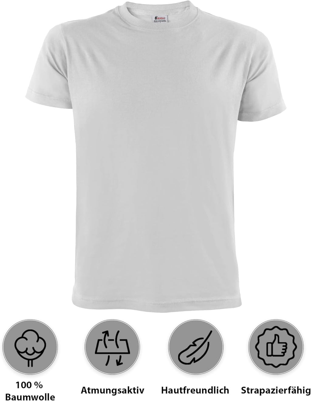ALPIDEX Herren T-Shirt 5er Set Rundhals 100% Baumwolle einfarbig S-5XL
