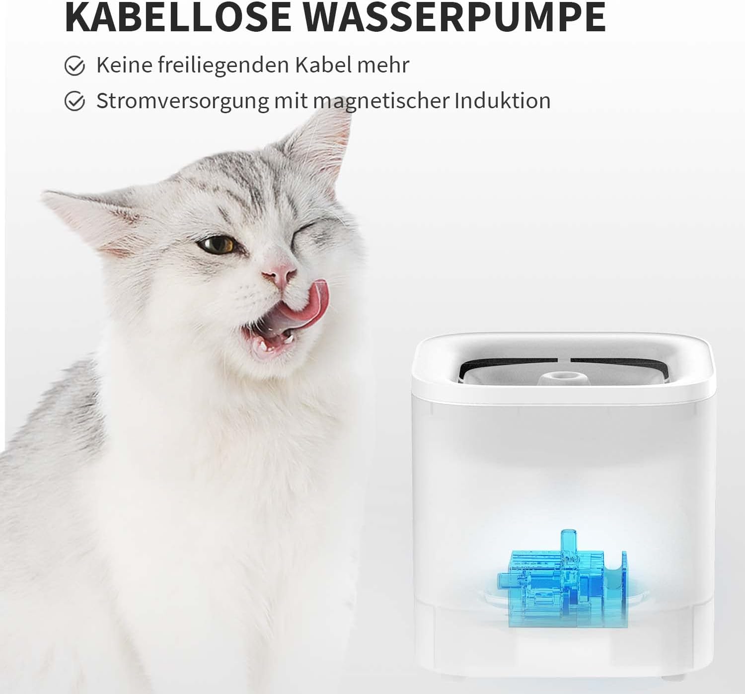 Petkit Cybertail Trinkbrunnen fuer Katzen Hunde leise 25 dB LED