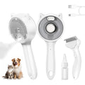 2in1 Dampfreiniger Katzenbürste Unterwollentferner USB Tierpflege