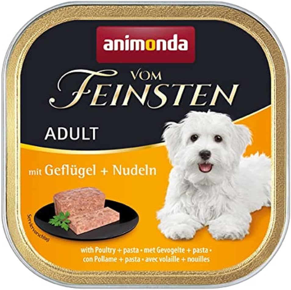 animonda vom Feinsten Hundefutter nass Gefluegel & Nudel 22 x 150 g, zuckerfrei