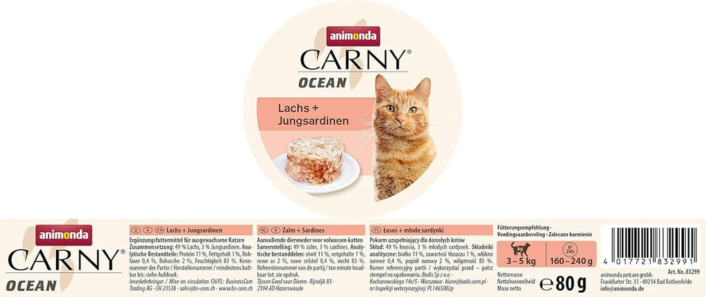 animonda Carny Adult Ocean Katzen Nassfutter 12x80g Meeresvielfalt