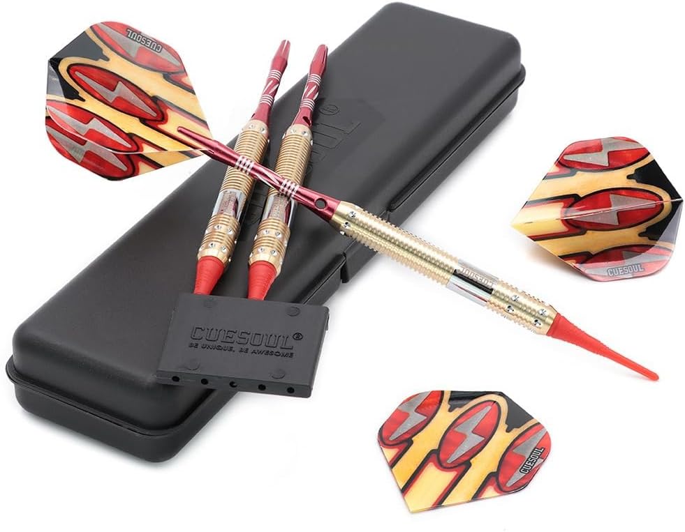 CUESOUL Softdarts Set mit Case fuer elektronisches Dartboard