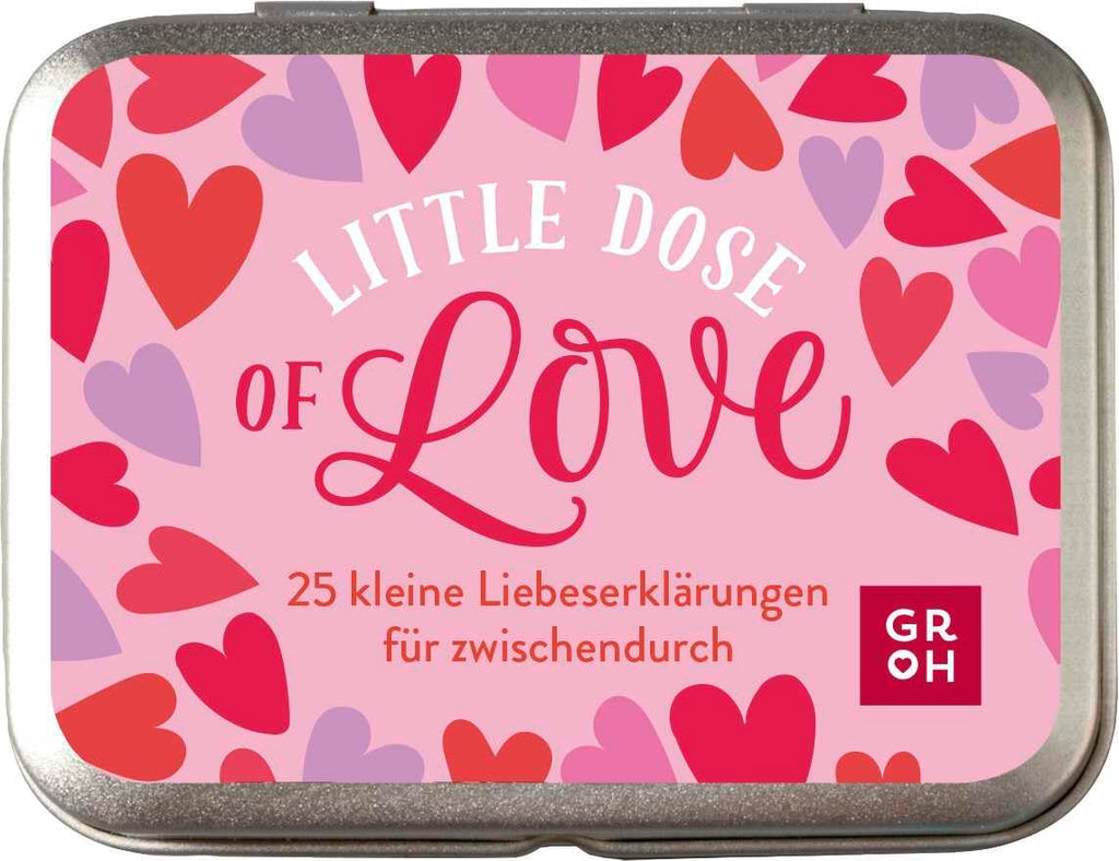 Little Dose of Love Metallbox mit 25 Liebeserklaerungen Geschenk Valentinstag