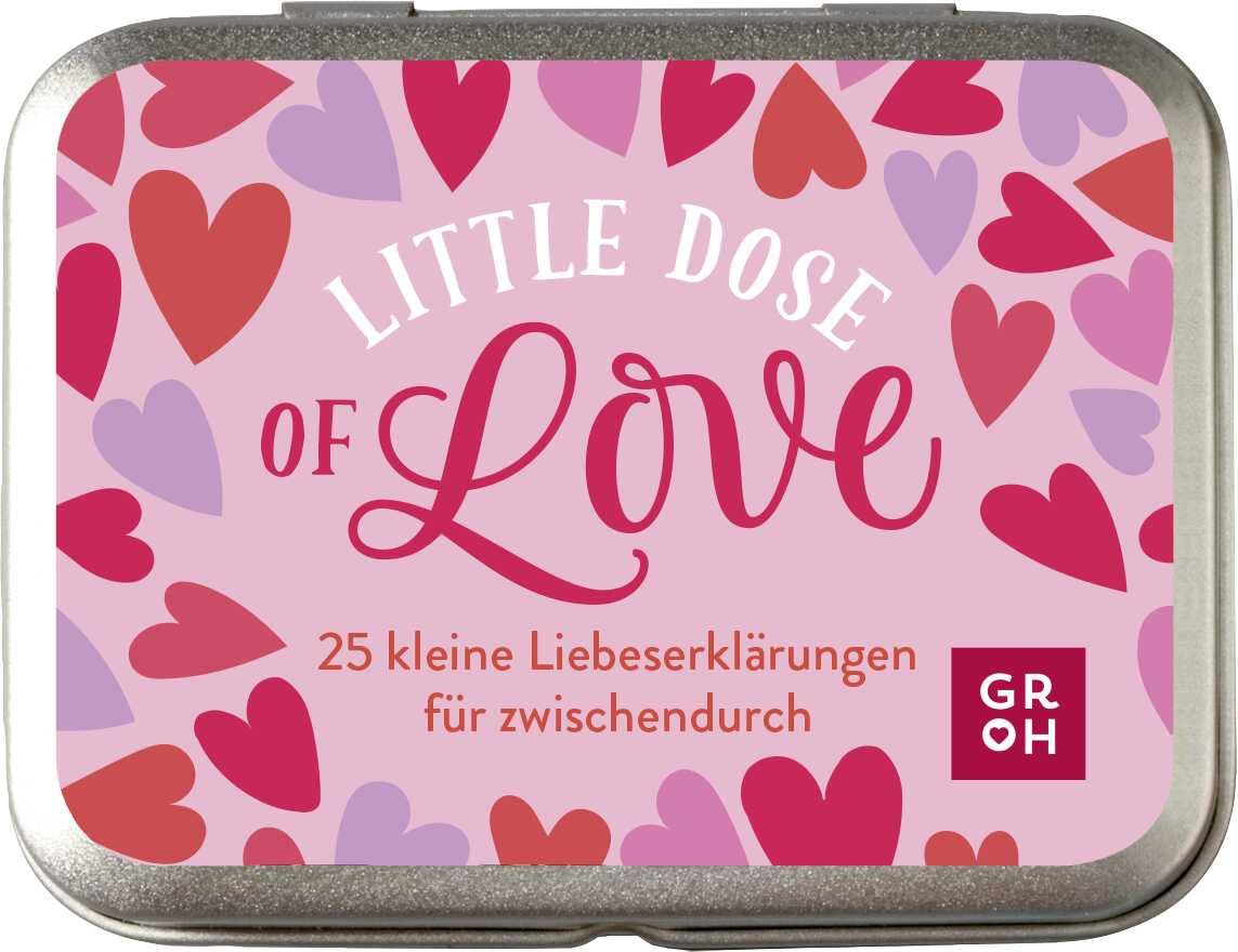 Little Dose of Love Metallbox mit 25 Liebeserklaerungen Geschenk Valentinstag