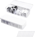 Kabelaufbewahrungsbox transparent 2er Set mit Faechern und Kabelbindern