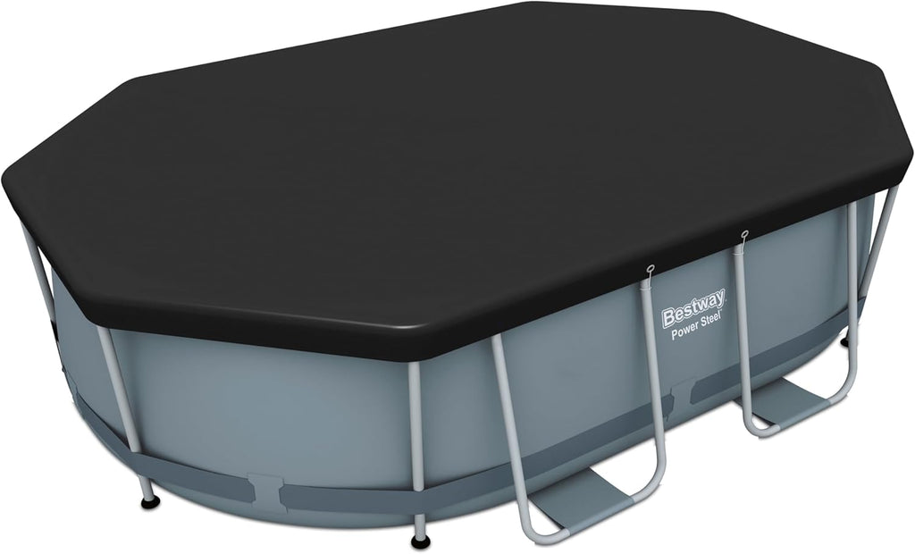 Bestway PVC Abdeckplane oval 305 x 184 cm schwarz