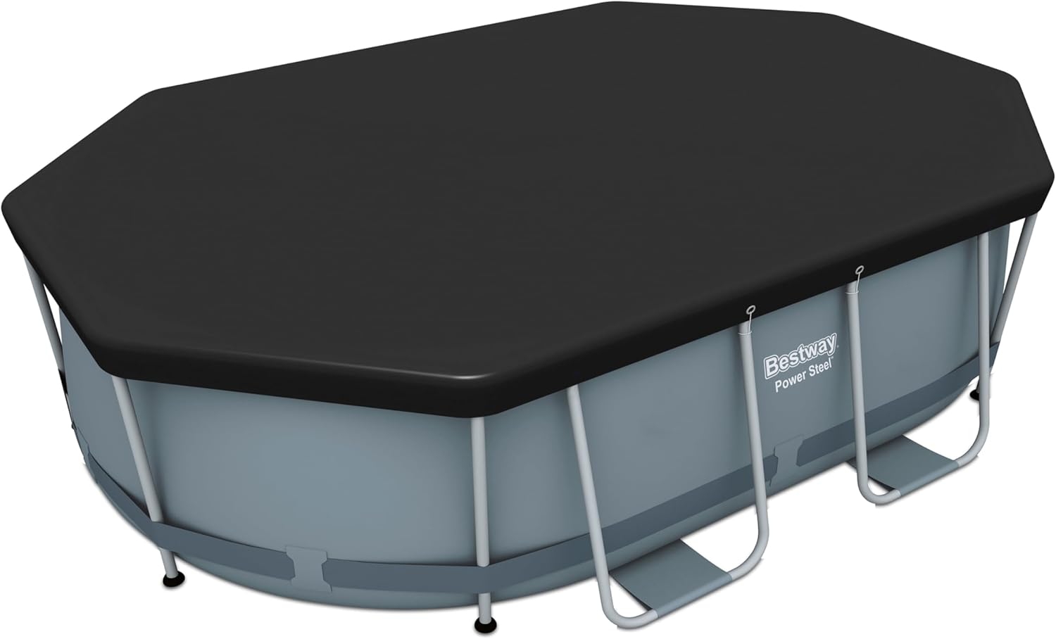 Bestway PVC Abdeckplane oval 305 x 184 cm schwarz