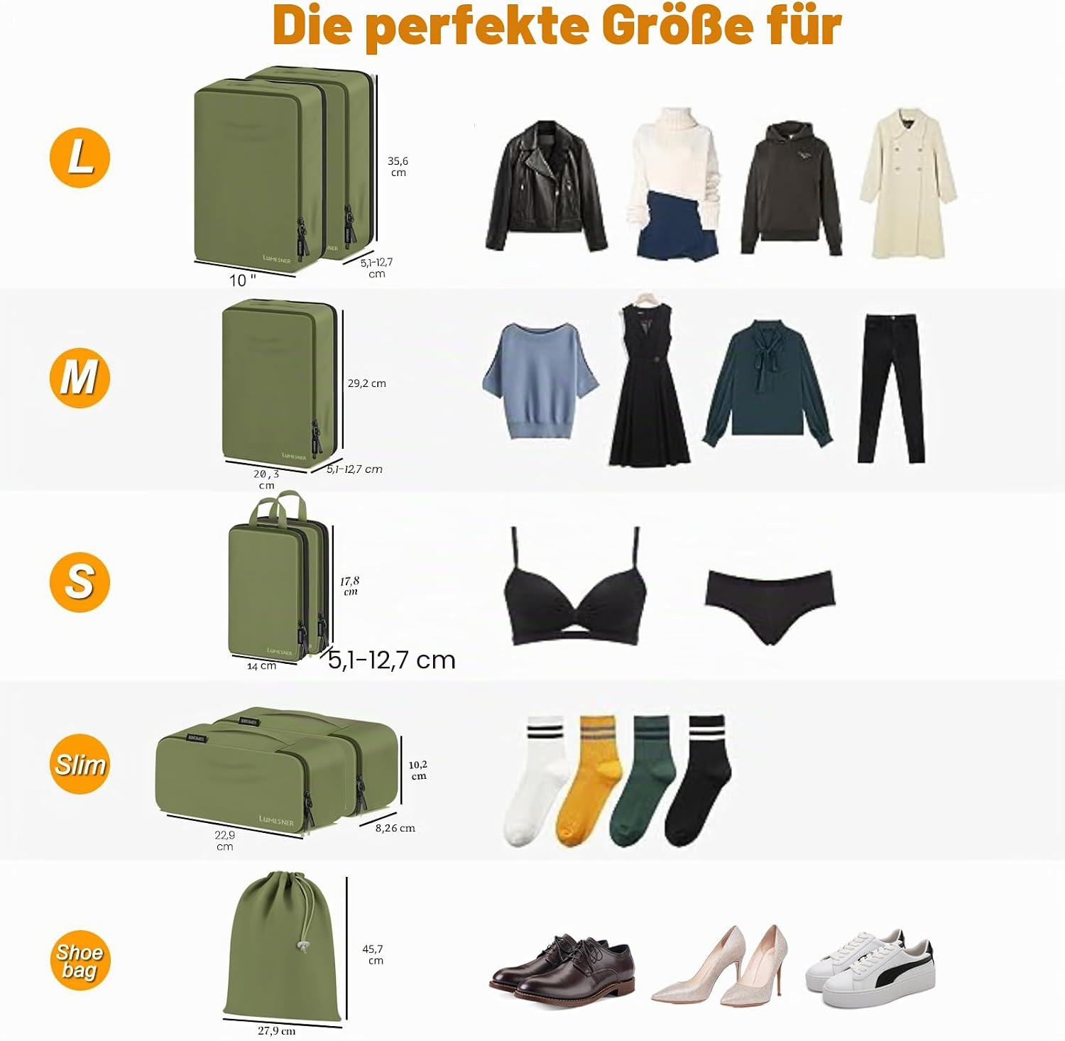 Koffer Organizer Set 8-teilig Packtaschen Packing Cubes Reise Zubehoer