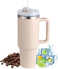 Thermobecher mit Strohhalm und Henkel Sakura Rosa