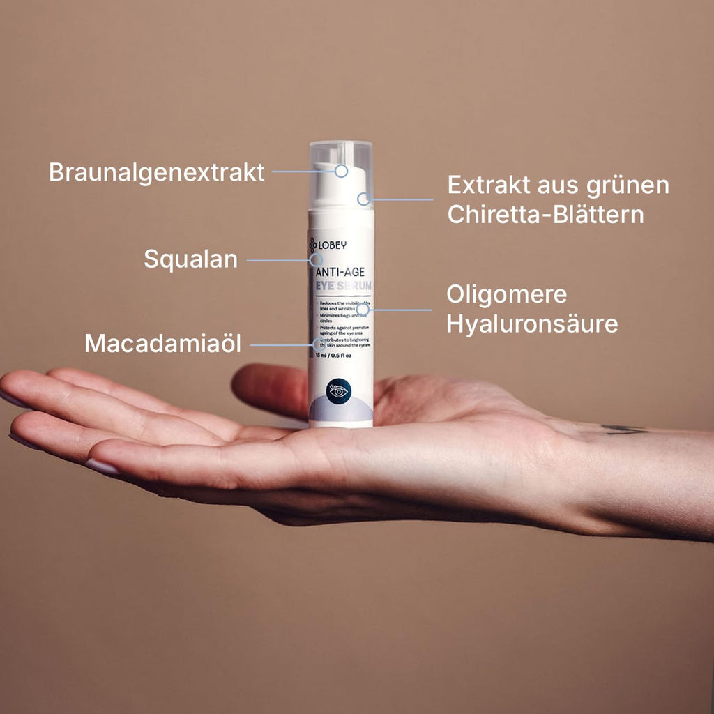 LOBEY Hyaluron Augencreme Anti-Falten gegen Augenringe Pflege