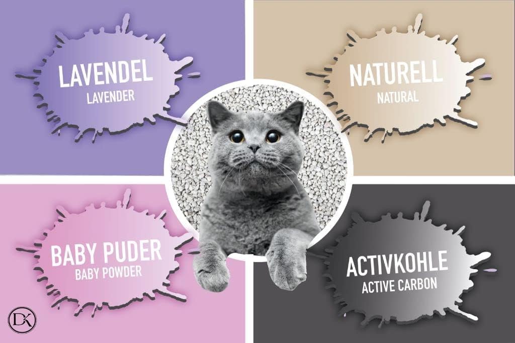 Katzenstreu klumpend 10 l mit Babypuderduft - verschiedene Sorten