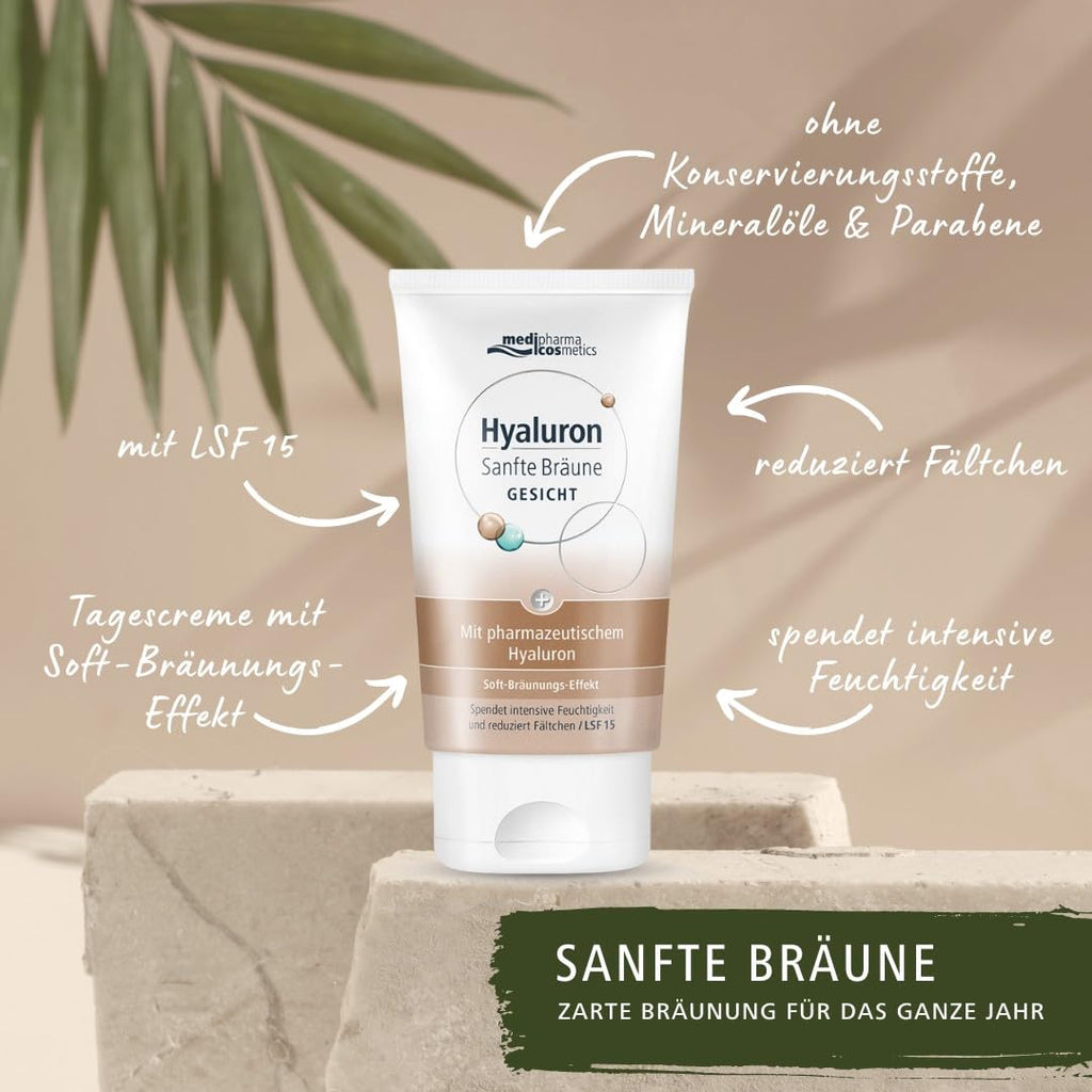 Hyaluron Gesichtspflege 50 ml sanfte natuerliche Braeune Feuchtigkeit Faeltchen