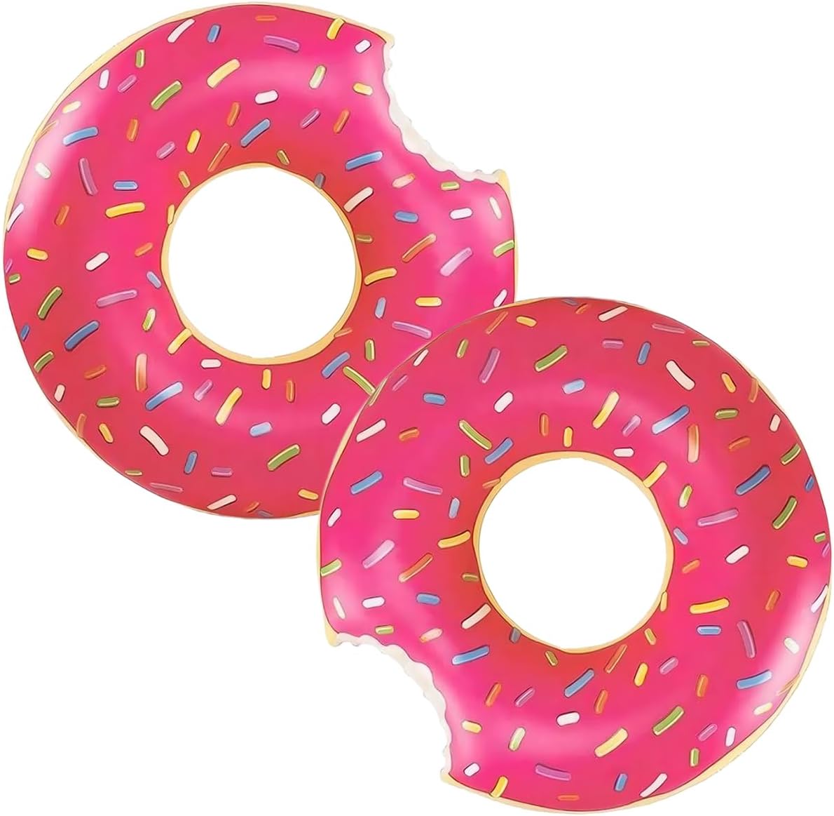 Aufblasbarer Schwimmring 120 cm fuer Erwachsene, Donut Poolring