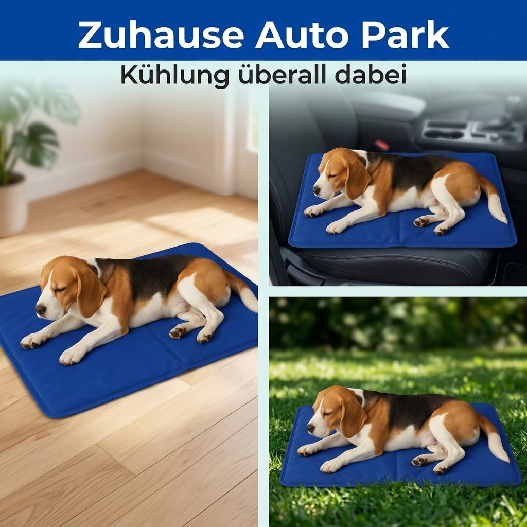 MIJOMA Kuehlmatte fuer Hunde und Katzen 45 cm Wassertropfen, 40cm-65cm