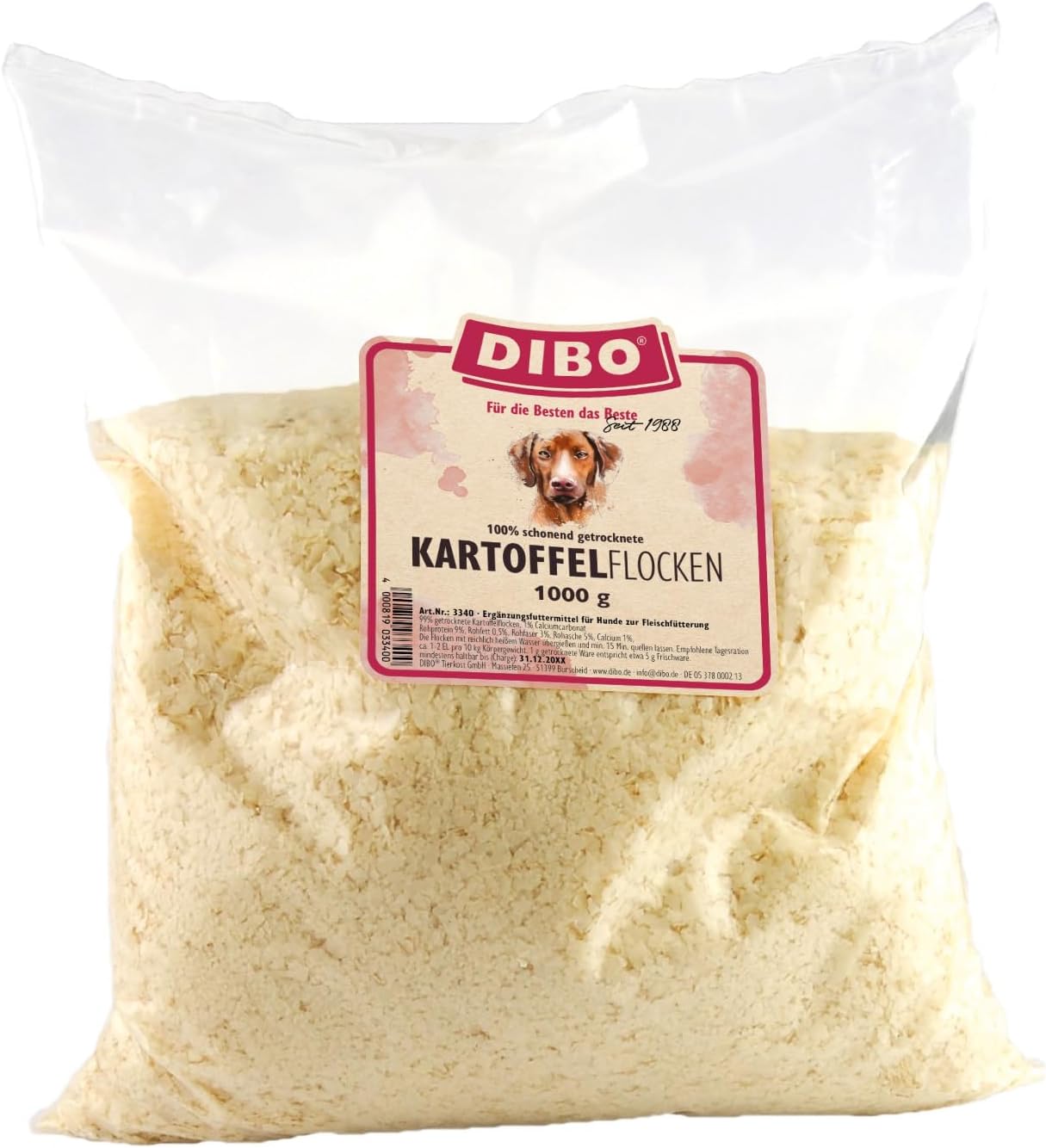 DIBO Kartoffelflocken Beutel Hundefutter Barf Ergaenzungsfutter