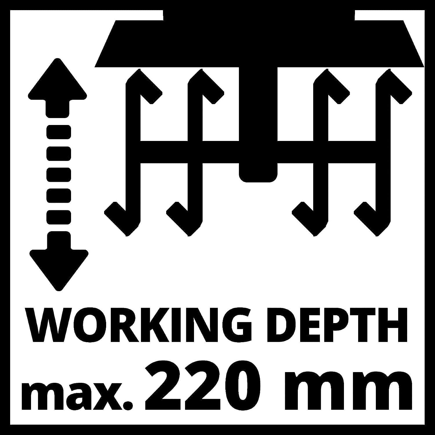 Einhell Elektro-Bodenhacke GC-RT 1545 M 1500W 45 cm Arbeitsbreite 22 cm Arbeitst