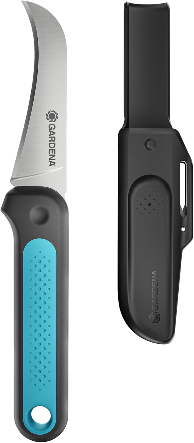 Gardena VeggieCut Erntemesser Edelstahl rutschfester Griff Guertel-Schleife