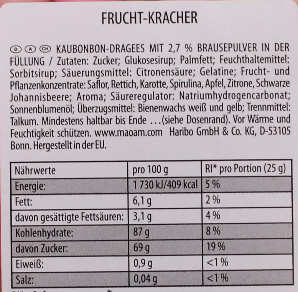 Maoam Cola-Kracher Bonbons Runddose - 265 Stueck |
